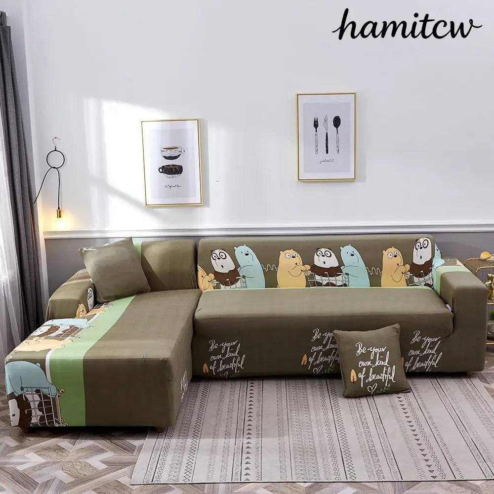 Geometric Print Sofa Cover