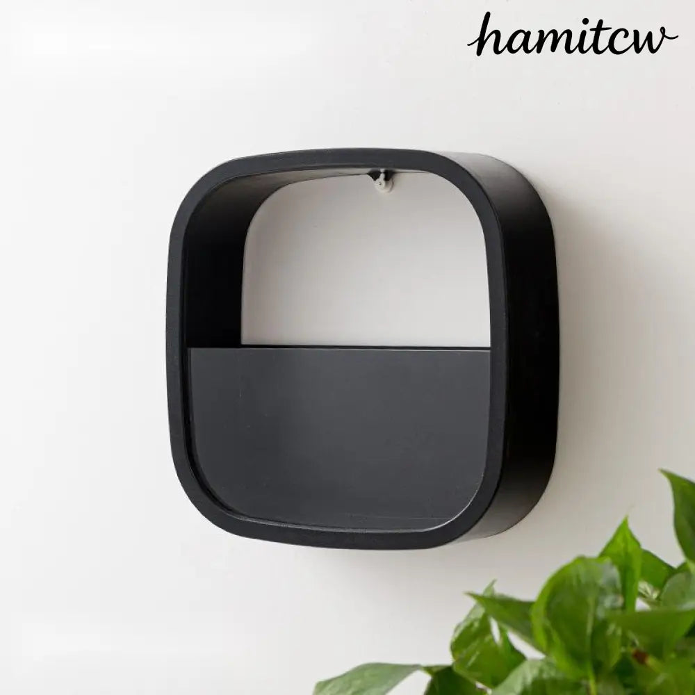 Geometric Wall-Mounted Flower Pot - Black