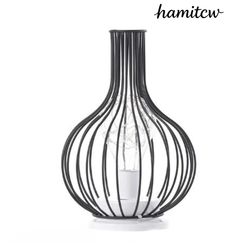 Hollow Iron Bottle Table Lamp - Decanter