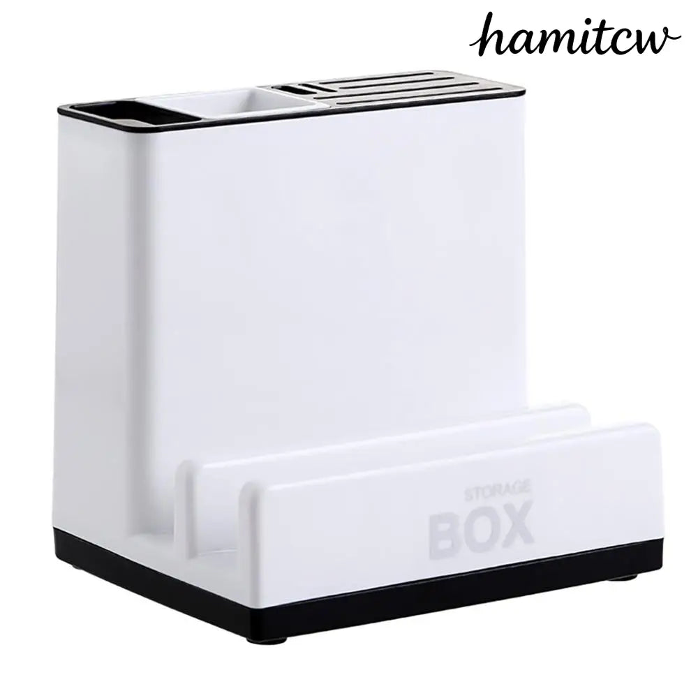 Kitchen Cutlery Storage Rack - White